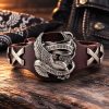 Freedom & Faith Genuine Leather Biker Bracelet | Secure Checkout | Tracked Shipping | 7-Day Easy Returns