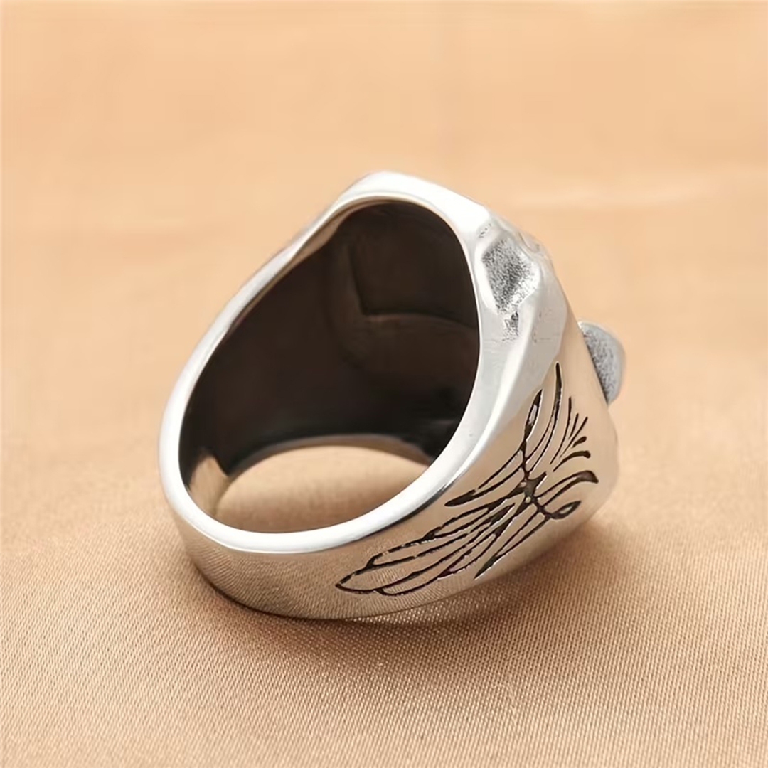 Gothic Ride Free Skull Piston Stainless Steel Ring | Heavy Metal Biker Band | Secure Checkout | Tracked Shipping | 7-Day Easy Returns - Image 2