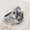 Gothic Ride Free Skull Piston Stainless Steel Ring | Heavy Metal Biker Band | Secure Checkout | Tracked Shipping | 7-Day Easy Returns