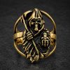 Sons of Anarchy Grim Reaper Stainless Steel Ring | Biker Reaper Scythe Band | Secure Checkout | Tracked Shipping | 7-Day Easy Returns