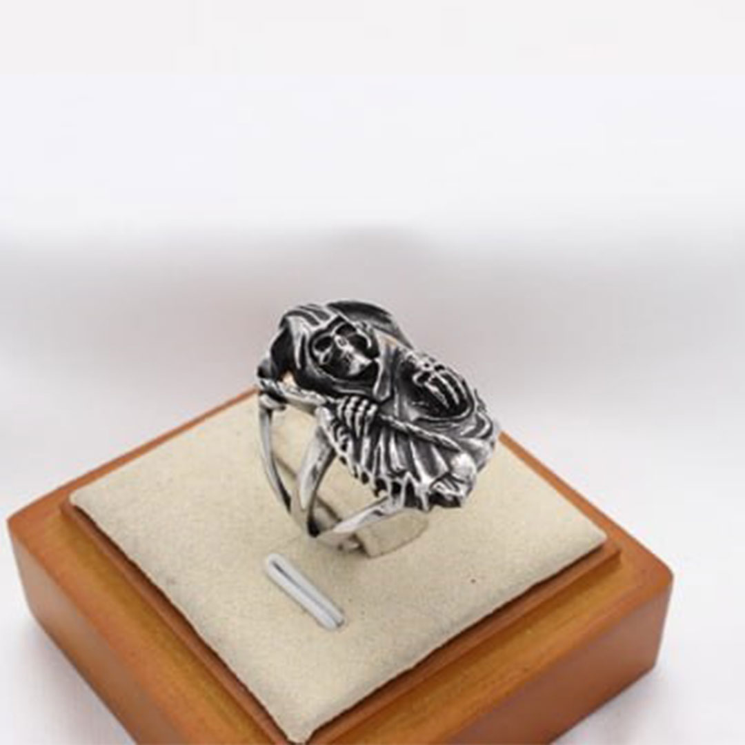 Sons of Anarchy Grim Reaper Stainless Steel Ring | Biker Reaper Scythe Band | Secure Checkout | Tracked Shipping | 7-Day Easy Returns - Image 3
